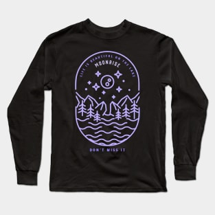 Moonrise Moon Under The Stars outdoors Long Sleeve T-Shirt